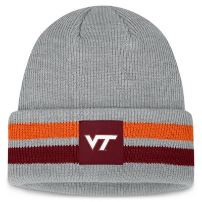 NCAA Virginia Tech Hokies Knit Cuffed Ridge Beanie: Solid Acrylic Pull-On Hat