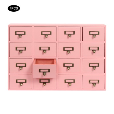 YIYIBYUS Desktop Wooden Storage Box, Storage Cabinets With 64 Drawers