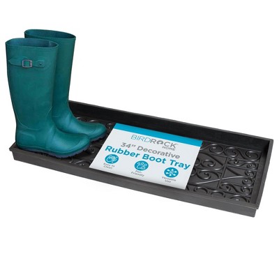BirdRock Home 34''LX14''W Decorative Rubber Boot Tray