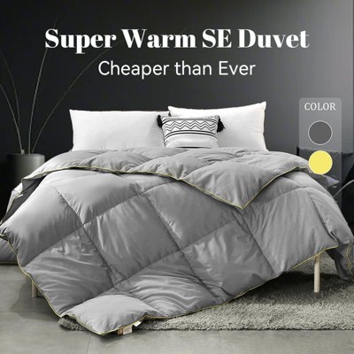 APSMILE Queen Size Feather Down Comforter-All Season Duvet Insert-Bed Comforter with Piping-Hotel Bedding Comforters 90"x90"
