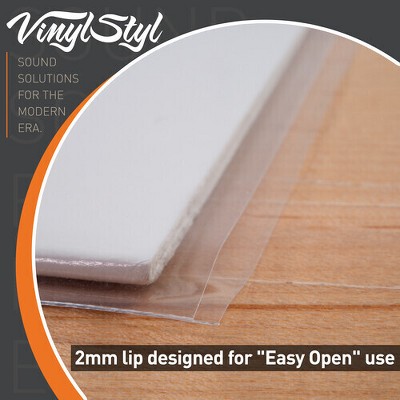 Vinyl Styl™ 12 Inch Vinyl Record Protective Outer Sleeves Polyethylene - 100 Count - (Clear)