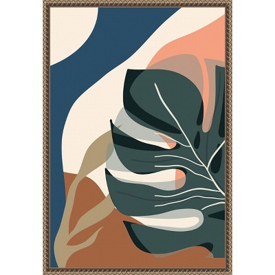 Amanti Art Boho Leaves III by Arctic Frame Framed Canvas Wall Art