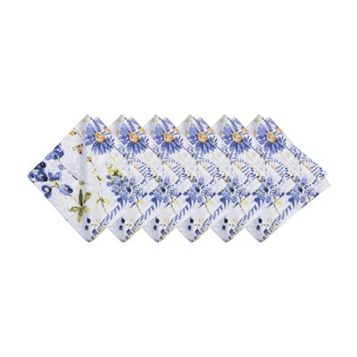 C&F Home Lovely Blues Cotton Cloth Napkins Set of 6