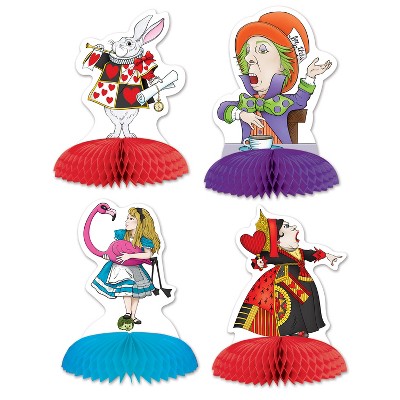Beistle Alice In Wonderland Mini Centerpieces, 5", (12/Pkg) Multicolored