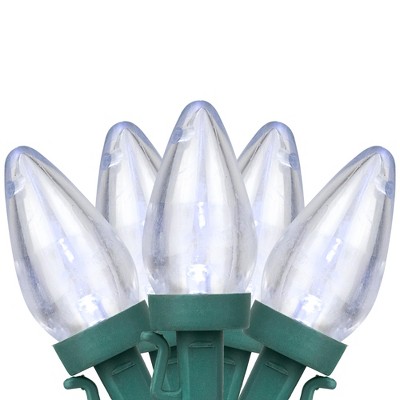 Northlight LED C7 Christmas Lights - Pure White - 16' Green Wire - 25ct