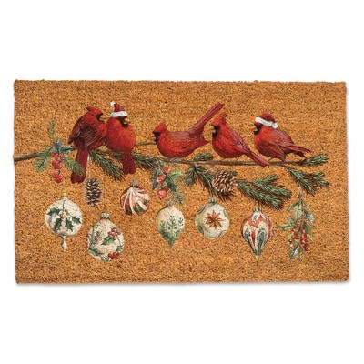 Creative Products Cardinals and Ornaments 30 x 18 Door Mat