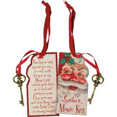 Primitives by Kathy Santa's Magic Key Vintage Ornament