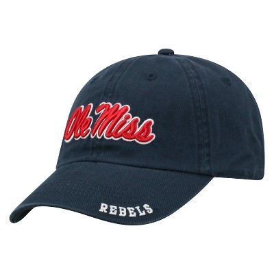 NCAA Ole Miss Rebels Unstructured Washed Cotton Hat: Adjustable Lightweight Baseball Cap