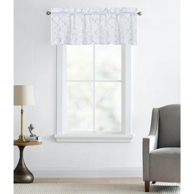 Kate Aurora Trellis Lattice Rod Pocket Window Valance