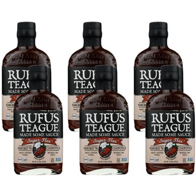 Rufus Teague Smoked Chipotle BBQ Sauce - Case of 6/13 oz