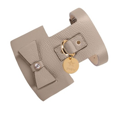 PoisePup – Luxury Pet Dog Harness – Soft Premium Italian Leather w/Crystal Harness for Small and Medium Dogs - Desert Mint