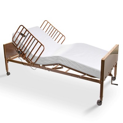 ProHeal Semi-Electric Homecare Bed, Spring Deck with Full Rails for At-Home Medical Care