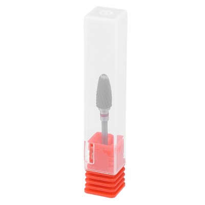 Unique Bargains Nail Drill Bits Set for Acrylic Nails 0.5 Inch Professional Tungsten Nail File Bits Nail Art Tools Red 1Pcs