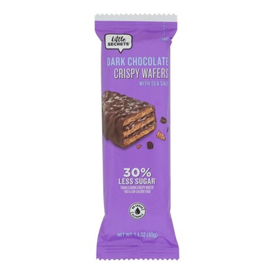 Little Secrets - Crispy Wafer - Dark Chocolate With Sea Salt - Case of 12 - 1.4 oz