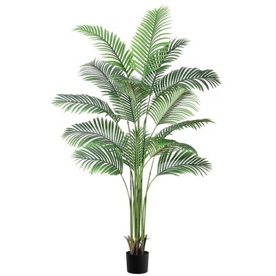 Whizmax Artificial Palm Tree with 15 Trunks Paradise Palm Floor House Plant in Pot Indoor Outdoor Home Office Garden Modern Decoration