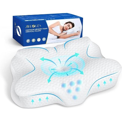 FAPO Cervical Pillow, Memory Foam Pillow for Neck Head Shoulder Pain Relief Sleeping Supports Your Head, Cooling Ergonomic Bed Pillow(white)