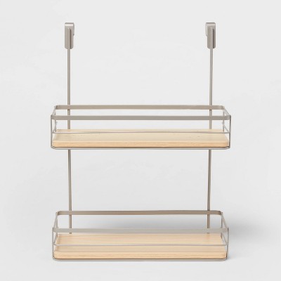 Over the Cabinet Tiered Shelves with Wood - Brightroom™