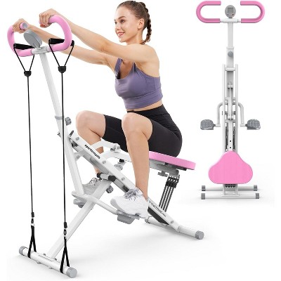 Sportsroyals Foldable Squat Machine for Home,Ride & Rowing Machine for Glutes Butt Thighs,Ab Back/Leg Press,350lbs Capacity