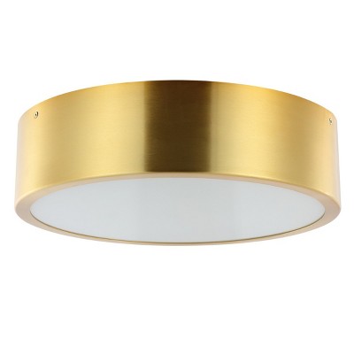 Reda 3 Light 15" Flush Mount - FLU4092 - Brass - Safavieh