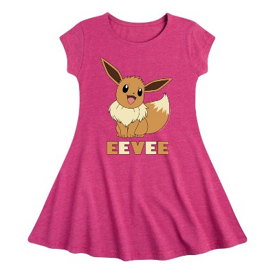 Girls' - Pokémon - Eevee Fit & Flair Cap Sleeve Graphic Dress