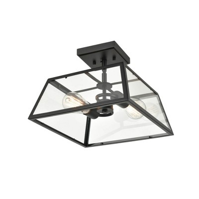 Millennium Lighting Grant 2 - Light Flush Mount in  Powder Coated Black