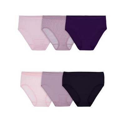 Fruit Of the Loom Women's 360 Stretch Seamless Hi-Cut Panty,6 Pack