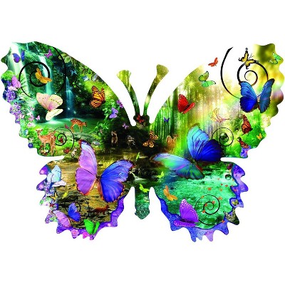 Sunsout Forest Butterfly 1000 pc Special Shape Jigsaw Puzzle 96024
