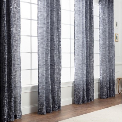 Chanasya 2pk Jacquard Floral Partial Room Darkening Grommet Window Curtain Panels - Set of 2