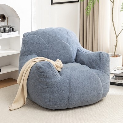 KTMBDW Large Bean Bag Chair for Adults/Kids with Filling, Memory Foam Bean Bag Chairs with Filler, Soft Tufted Fabric, Bean Bag for Living Room