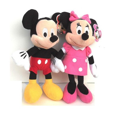 Disney Mickey and Minnie Mouse 10" Plush Bean Bag Doll Set