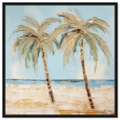 Art Remedy Painting Palm Trees Tropical Bathroom Wall Art Framed