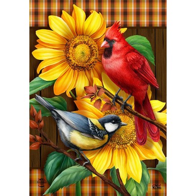 Briarwood Lane Fall Garden Flag 12x18 For Outdoor Fall Birds and Sunflowers For Fall Garden Flag Flags For Outside