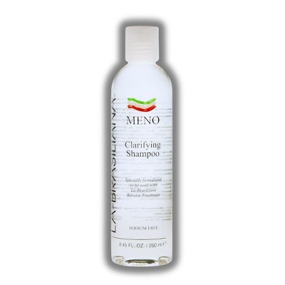 La-Brasiliana Meno Clarify Shampoo | For use before La-Brasiliana Keratin & Collagen Treatment - (8 oz)