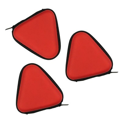Wrapables Mini Portable Case for Earphones, Cables, USB Drives (Set of 3), Red
