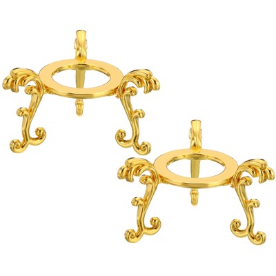 Unique Bargains Metal Sphere Elegant Photography Props Crystal Ball Stand 2 Pcs