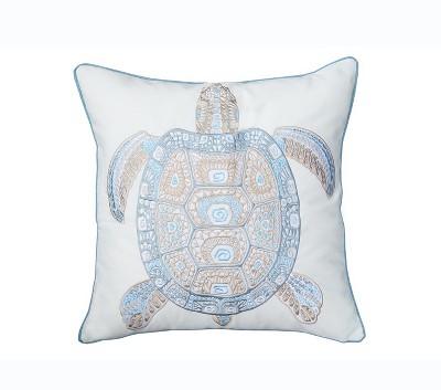 RightSide Designs Sea Glass Dolphin Indoor/Outdoor Throw Pillow