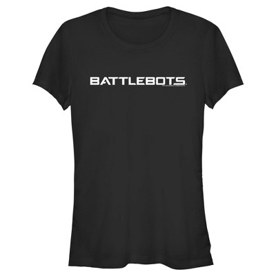 Juniors Womens Battlebots White Logo T-Shirt