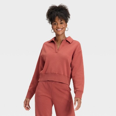 Women's Fleece Polo Sweatshirt - Universal Thread™