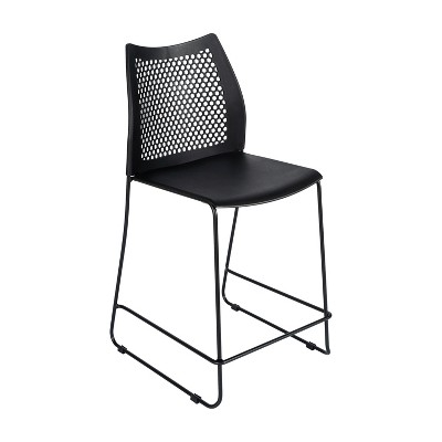 Flash Furniture HERCULES Stackable Counter Stool with Air-Vent Back and Powder Coated Sled Base