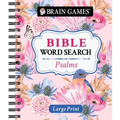 Brain Games - Large Print Bible Word Search: Psalms - (Brain Games - Bible) by  Publications International Ltd & Brain Games (Spiral Bound)