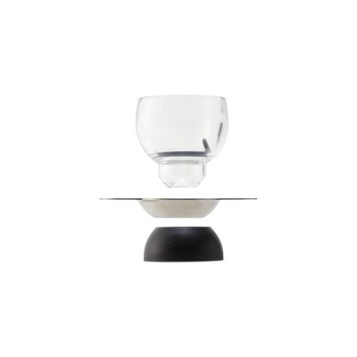 Rabbit Aerator with Stand: Wine Aerator, Plastic & Stainless Steel, Hand Wash, Silver/Clear/Black, 5.6" Height