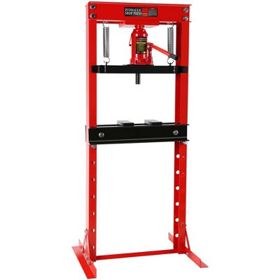 Hydraulic Press,20 Ton H-Frame Garage Floor Adjustable Shop Press With Stamping Plates To Bend, Straighten,Or Press Parts, Install Bearings & U-Joints