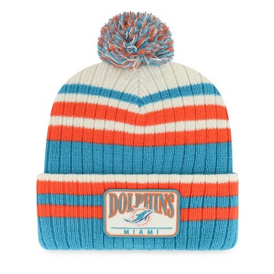 NFL Miami Dolphins Streak Knit Beanie: Team Logo Sports Hat
