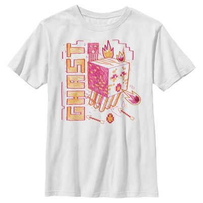Boy's Minecraft Ghast Sketch T-Shirt