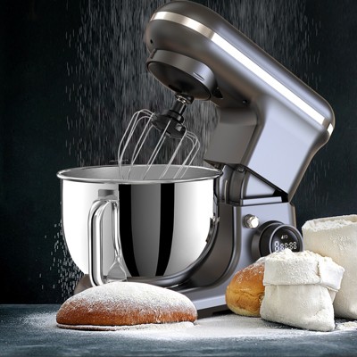 SUGIFT Stand Mixer 5.3QT 650W 8-Speed Kitchen Electric Mixer with Dough Hook, Beater & Whisk, Tilt-Head Design, Digital Display
