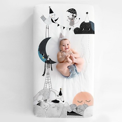 Rookie Humans The Moon's Birthday 100% Cotton Fitted Crib Sheet