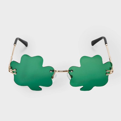 Women's Metal Flower Sunglasses - Wild Fable™ Green: Adjustable Nose Pads, UV Protection, Recycled Metal Frame