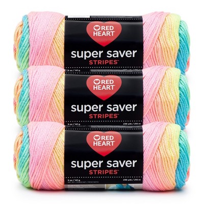 Red Heart Super Saver Yarn 24 Pack-Retro Stripe