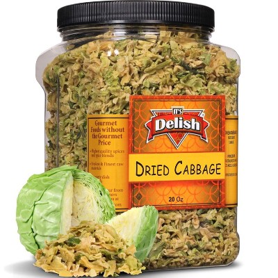 Dried Cabbage Flakes by It's Delish, 20 OZ Jumbo Container