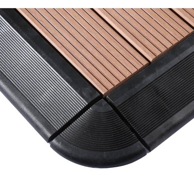 Courtyard Casual Tile Edge Kit (Black), 20 Edge and 4 Corners
